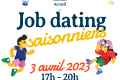 Affiche job dating saisonnier 2023