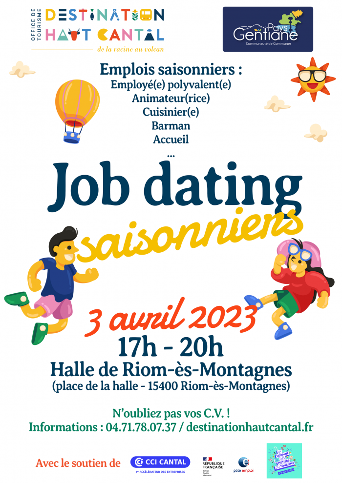 Affiche job dating saisonnier 2023